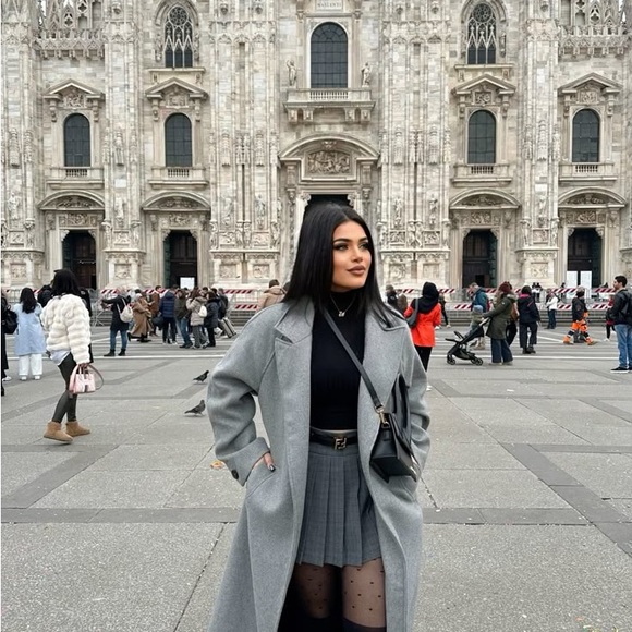 NEW WITH TAGS ZARA LONG LINE BELTED WOOL BLEND COAT - Picture 5 of 13